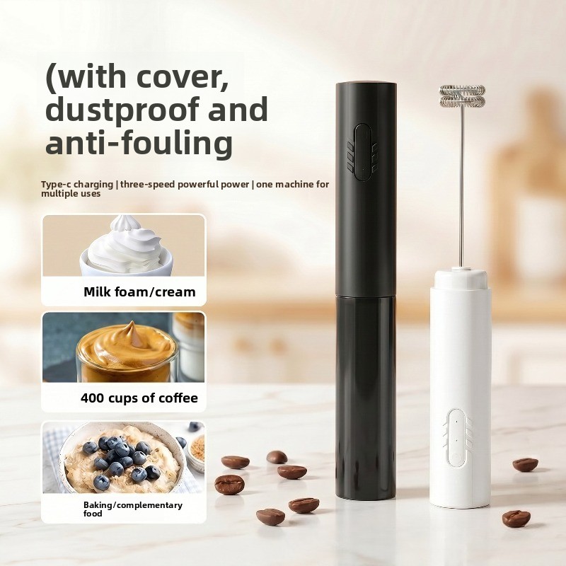 電動ミルクフォーマー ポータブルエッグビーター USB充電式 - Portable Blender Usb Rechargeable のレビューと価格