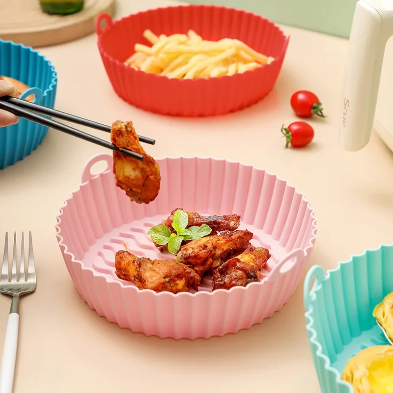 エアフライヤー用ベーキングペーパー シリコン製BBQバスケッ - Air Fryer Silicone Pot Liner のレビューと価格